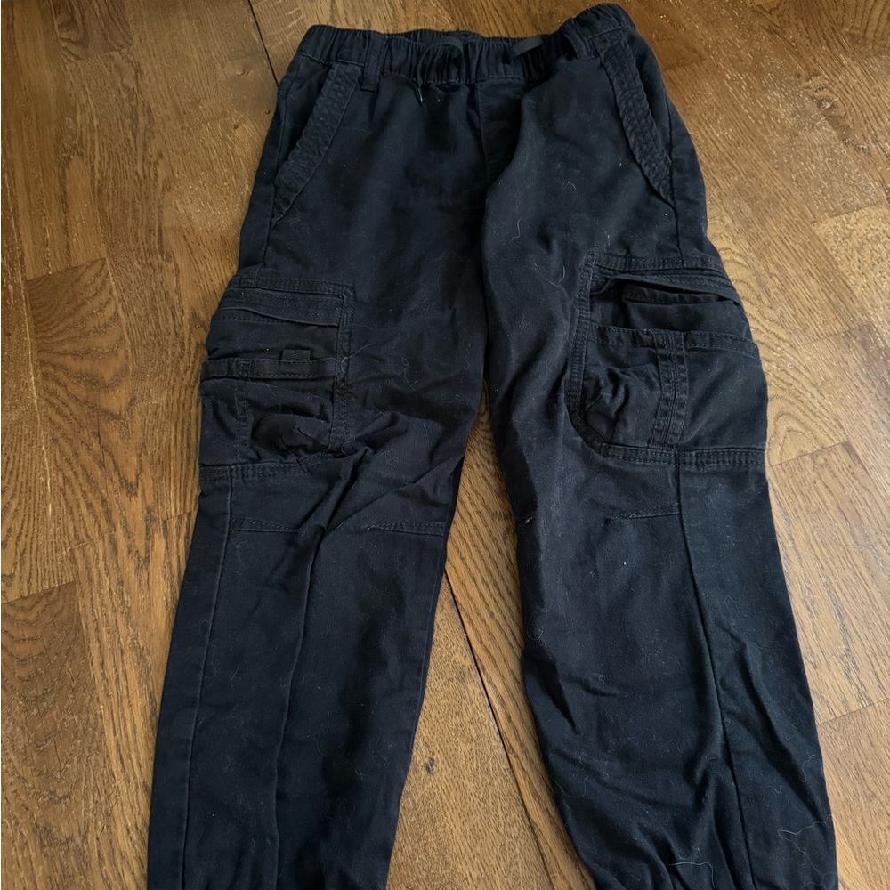 Boys Wrangler Black Casual Cargo Pants